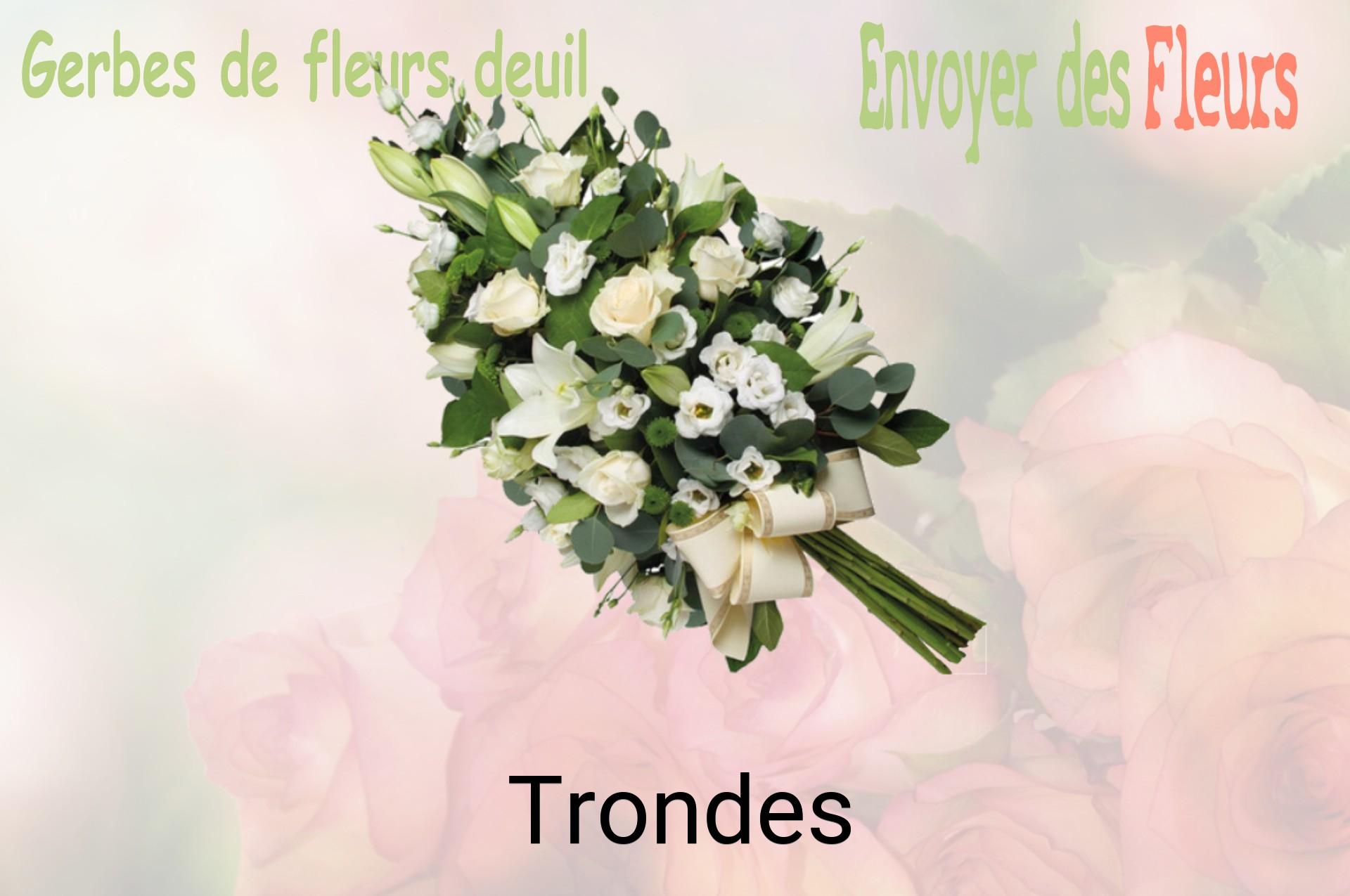 Gerbe de fleurs de deuil livrée à Trondes